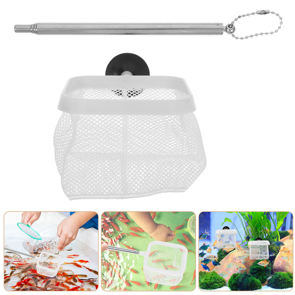 Aquarium Fish Net Small - 2Pcs Stainless Steel Extendable Fish Tank