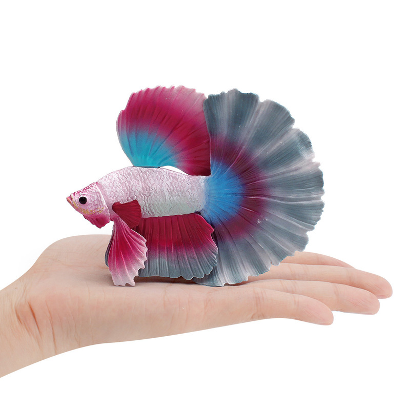 Fish Toys For Aquarium - Realistic Colorful Betta Fish Siamese Fighting