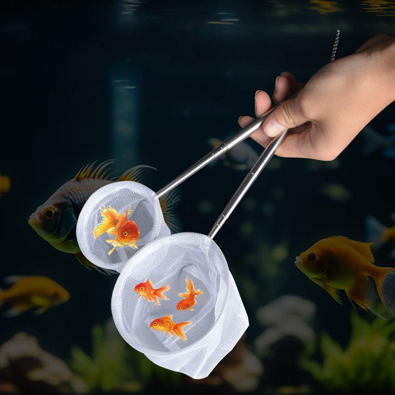 Aquarium Fish Net Small - 【F】Aquarium Fish Fishing Net Stainless Steel