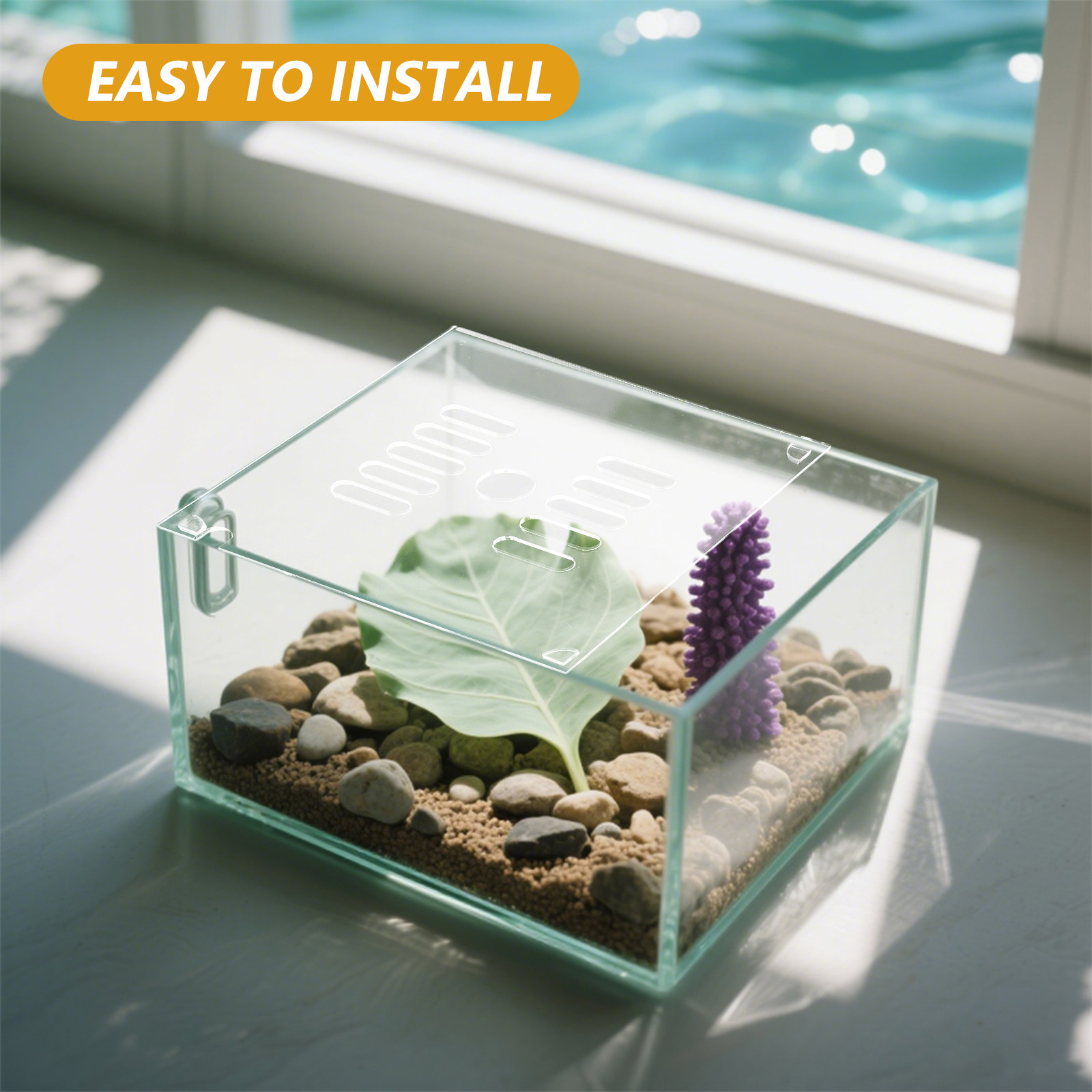 2Pcs Circular Acrylic Aquarium - Aquarium Fish Escape review and price