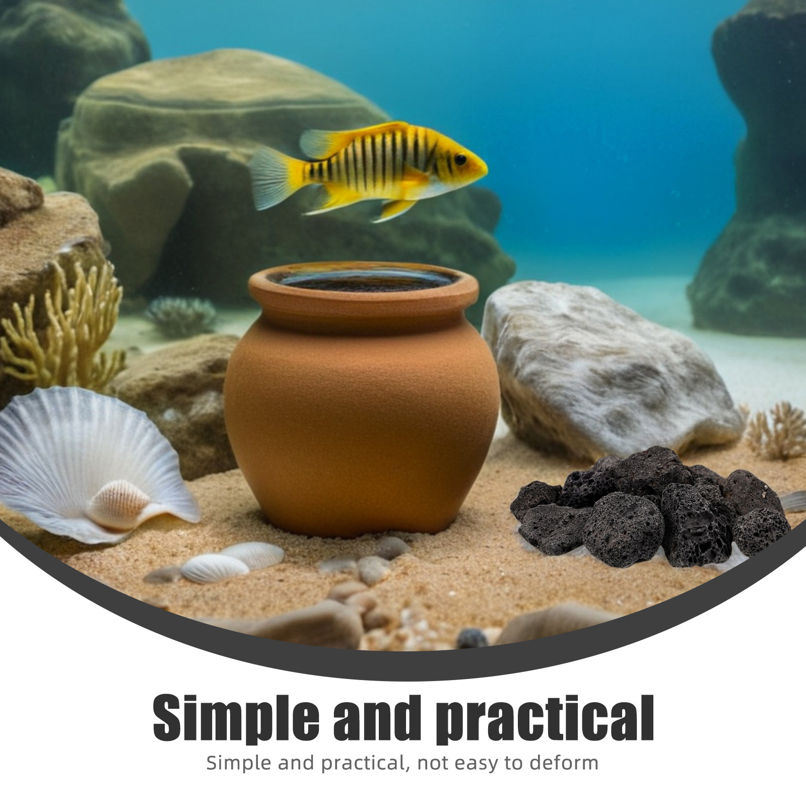 1Pack Natural Volcanic Stones  - Aquarium Fish Pot review and price