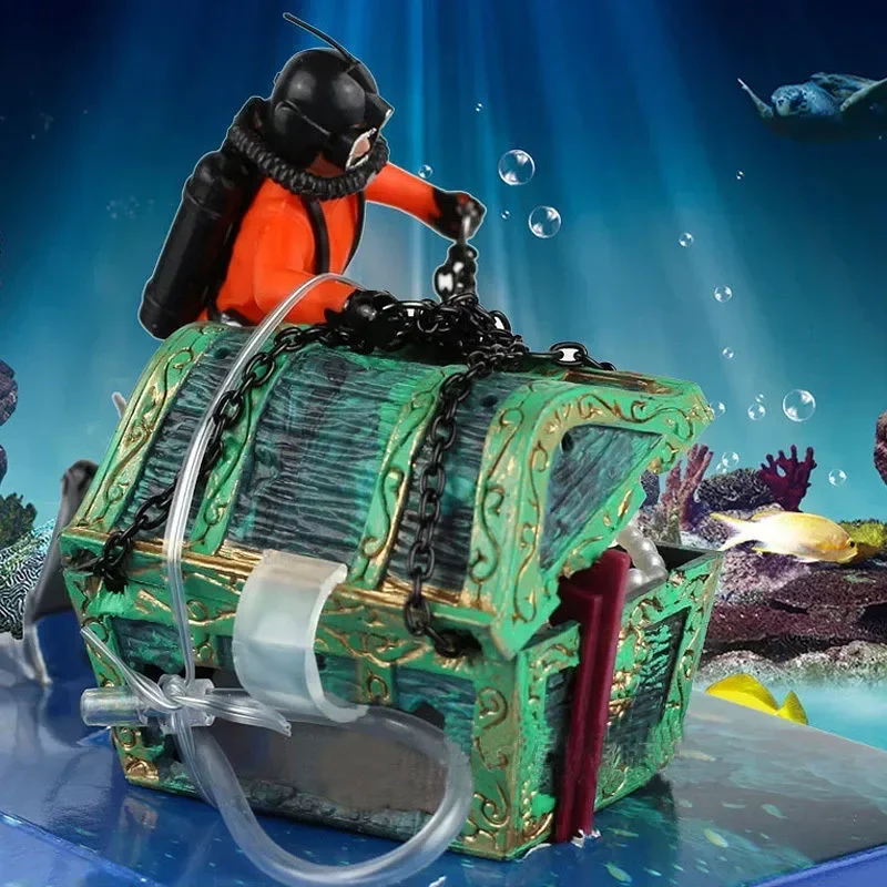 Resin Treasure Hunter Diver Fi - Aquarium Fish Price review and price
